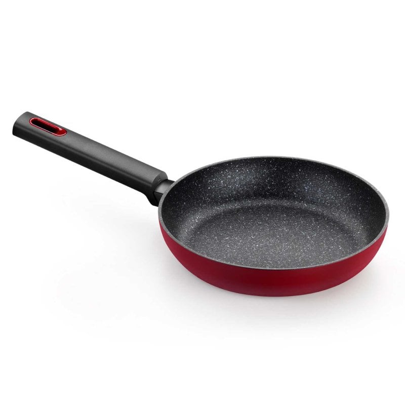 Image of BRA Next A122126 Padella antiaderente in alluminio forgiato ⌀26cm per induzione, nero-rosso cod079