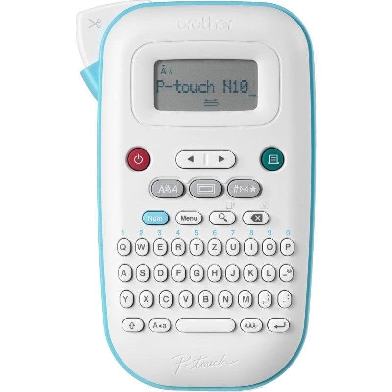 Impressora térmica portátil Brother PT-N10 com teclado QWERTY e ecrã LCD