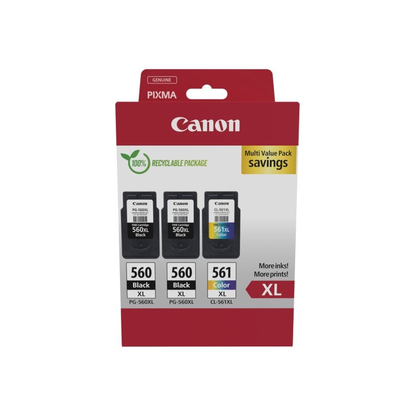 Image of Cartuccia Inkjet ad alta capacità Canon PG-560/CL-561XL Multipack compatibile con PIXMA cod079