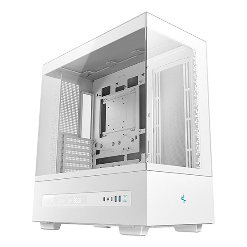 Image of DeepCool CH690 Torre ATX bianca con finestra laterale, display LCD, espansione USB-C, 8 slot cod079
