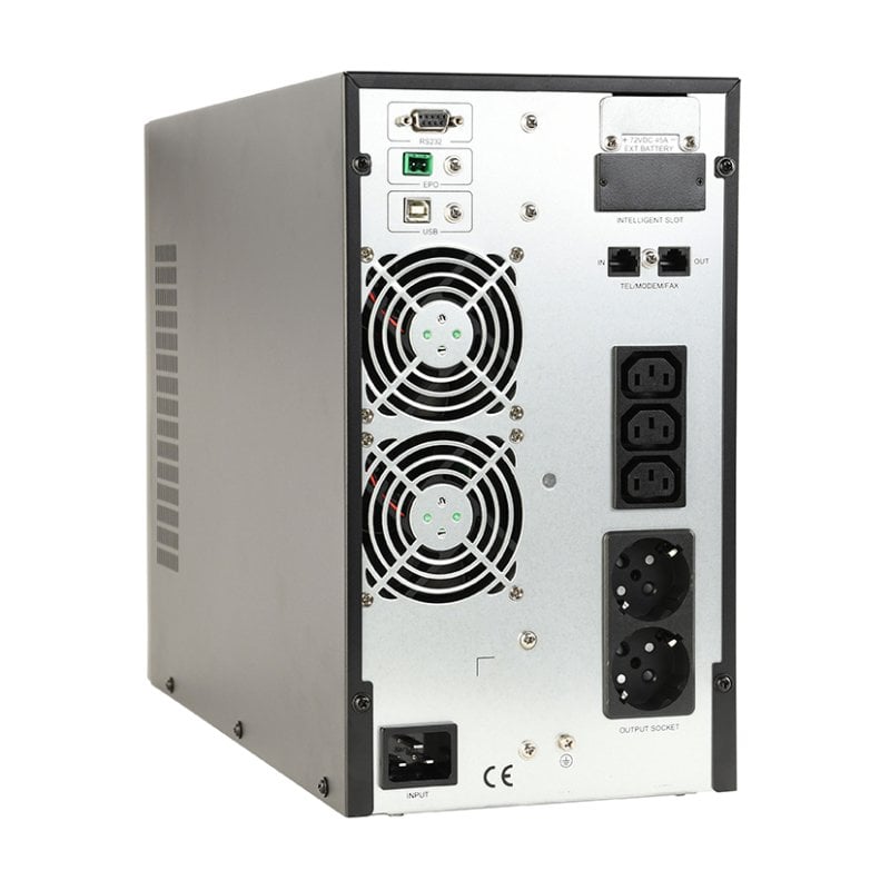Batterie VRLA Sai Gembird 2 kVA 20 minutes double conversion onde sinusoïdale écran LCD