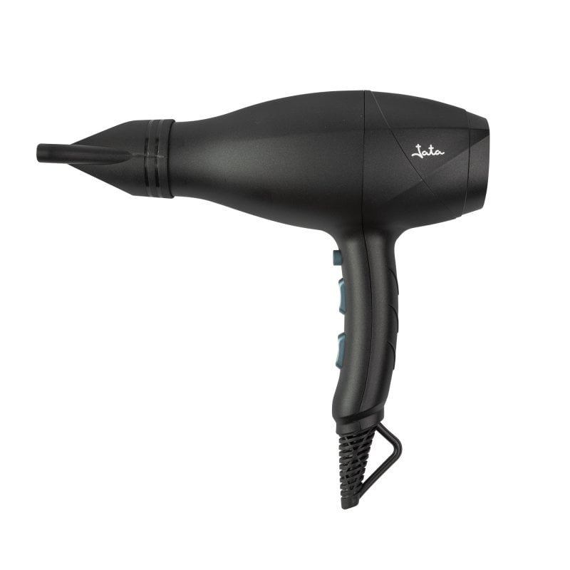 Image of Asciugacapelli Jata 2600W nero con 2 velocità, 3 impostazioni di riscaldamento, motore AC, funzione ionica cod079