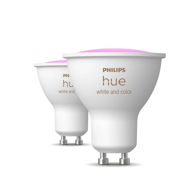 Image of Lampadina LED Philips Hue GU10 4,2 W RGBW Bluetooth Zigbee dimmerabile, confezione da 2 cod079