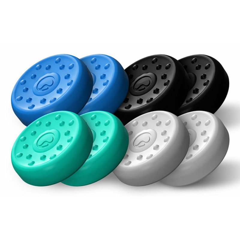Image of Protezione in gomma per joystick Steelseries nera/blu/bianca per PlayStation 4 e 5 cod079