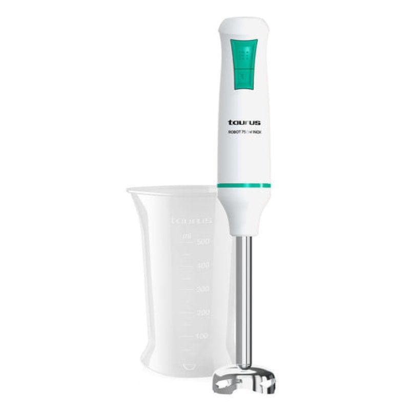 Image of Frullatore a immersione Taurus 750W 0,5L bianco con 2 velocità turbo e lame in acciaio inossidabile cod079