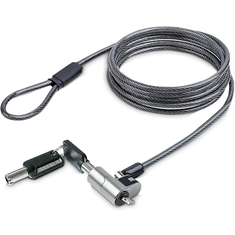 Image of Cavo antifurto L-Link LL-NOTEBOOK-LOCK-NANO Nano Key 1,8 m in acciaio/vinile nero 2 chiavi cod079