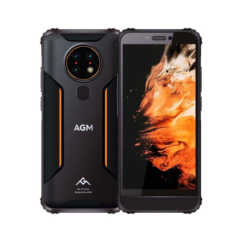 Image of Smartphone AGM H3 4GB 64GB Dual SIM IP68/69K MIL-STD-810H Fotocamera IR 5400mAh NFC Nero cod079
