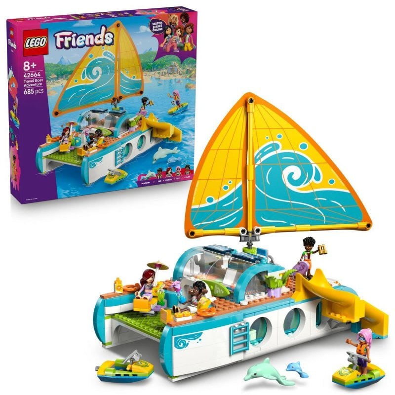 Image of LEGO Friends 42664 Set da costruzione Avventura in barca a vela 685 pezzi Età 8+ cod079