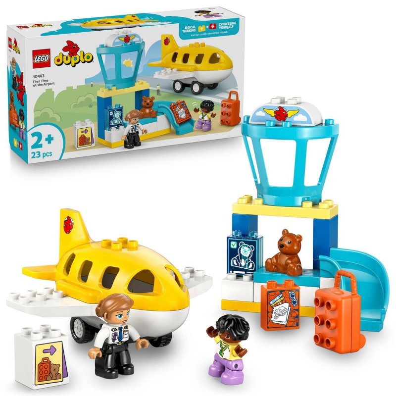 Image of Lego DUPLO 10443 Set di costruzioni "Prima volta all'aeroporto", 23 pezzi e personaggi cod079