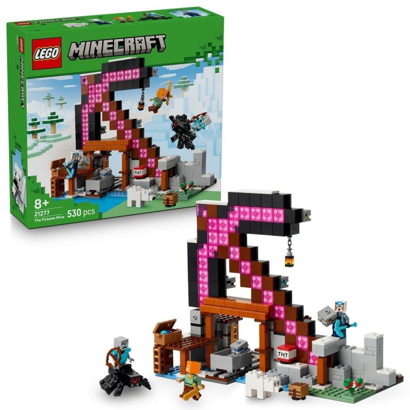 Image of LEGO 21277 Miniera di picconi Minecraft Set - 530 pezzi, minifigure e blaster cod079