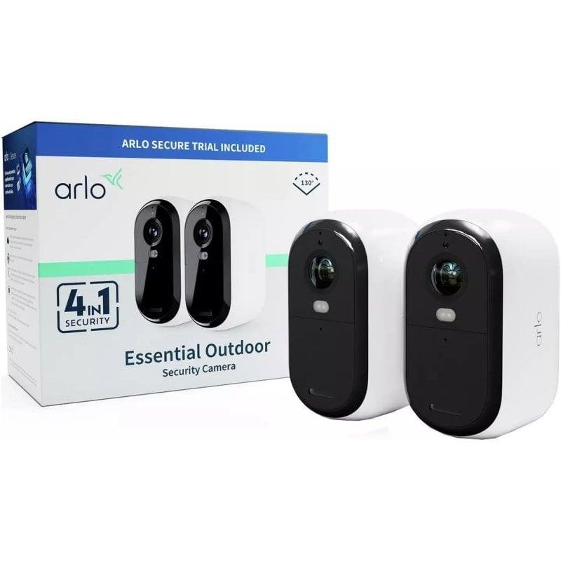 Arlo Essential Security Camera 2K | Indoor Only| 2nd Gen | Baby Monitor & Pet Camera | Wired Automated Privacy Shield, 2-Way Audio, Night Vision, Live Stream, Motion Alerts & Notifications White,1