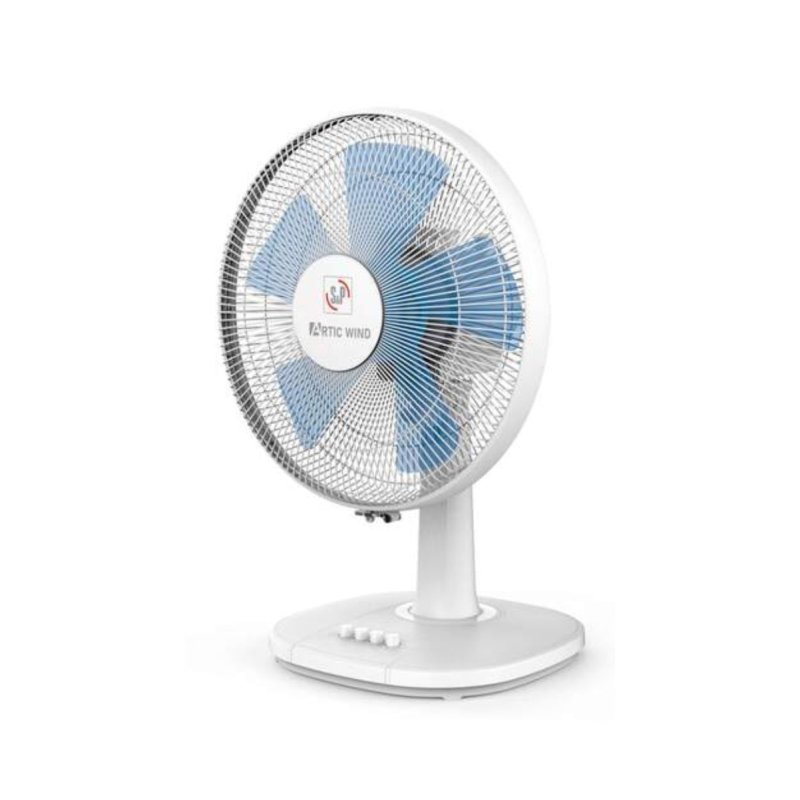 Jocca Ventilatore Portatile Da Tavolo/Pavimento – 30 Cm, 5 Pale, 3 Velocità, Timer 1h, Spegnimento Automatico, Antiribaltamento, Bianco