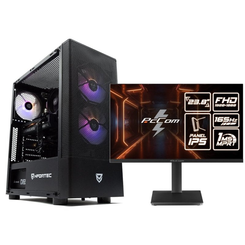En savoir plus sur l'étiquette de performance énergétique ou l'information sur le produitPcCom Lite Intel Core i5-12400F 16 Go SSD 1 To RTX 3050 Noir La dernière technologie Nouveaux composants des plus grandes marques Garantie des composants PC La meilleure solution pour vous en 24 heures Expédition rapide Recevez votre PcCom en seulement 24 48 heures Fabriqué en Espagne Créer les meilleurs ordinateurs de jeu depuis 2005 Leaders en qualité-prix Équipement de jeu optimisé avec les meilleurs composants Configuré par des experts Conçu assemblé et testé par des professionnels Profitez d'effets visuels avancés et de jeux avec des graphismes de haute qualité en temps réel Des performances maximales pour exécuter les derniers jeux Des performances rapides pour vos tâches quotidiennes 16 Go de RAM DDR4 Conception avant en maille et partie avant inférieure fermée qui lui donne une touche hybride entre les deux conceptions Excellent rapport qualité prix pour ce PC avec des composants de grande marque la garantie...