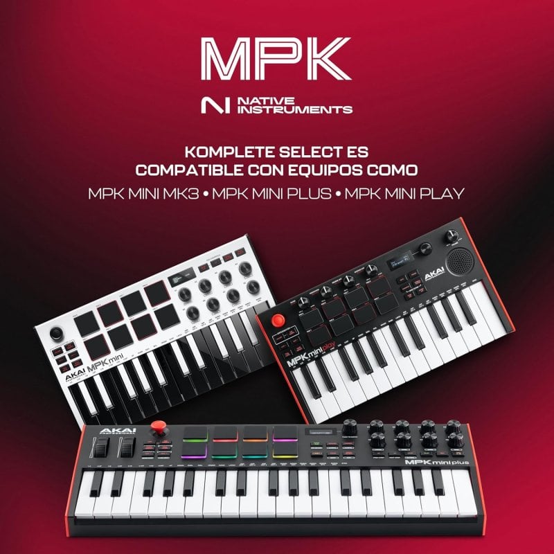 Teclado MIDI Akai MPK Mini MK3 Grey 25 teclas USB pads y controles