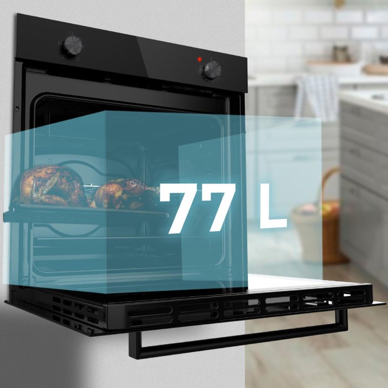 Image of Forno elettrico a vapore integrato Cecotec Bolero Hexa C126000 77L Nero, triplo vetro cod079