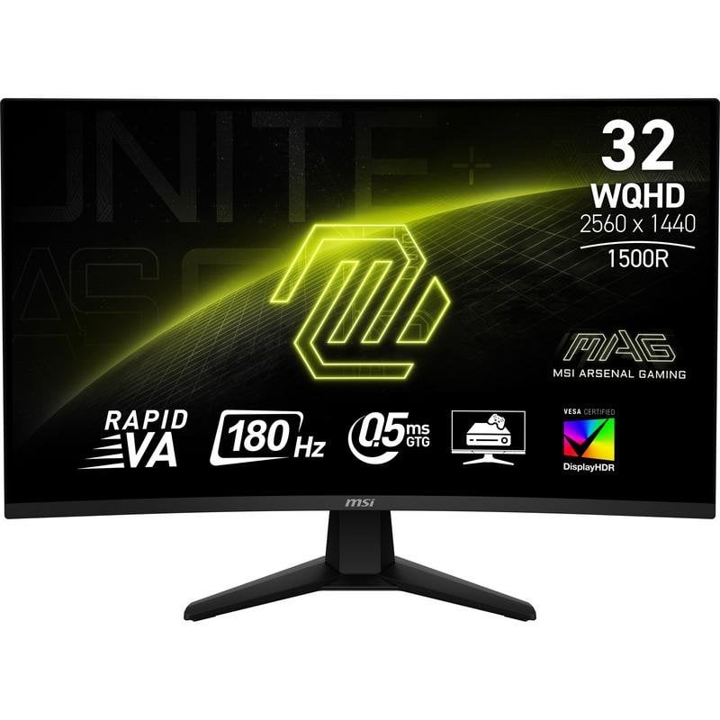 Écran PC MSI MAG 32CQ6F 31,5" Wide Quad HD 180Hz VA Courbe HDR400 0,5ms