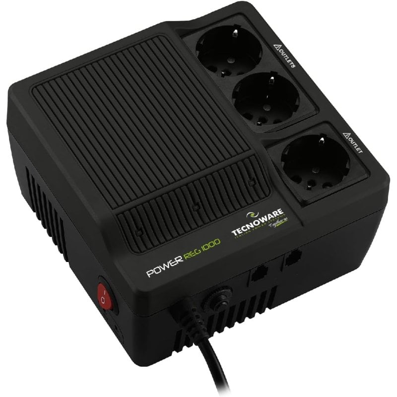 Image of Sai Tecnoware 1000VA Stabilizzazione ±6% Monofase Protezione LED 3 Uscite SCHUKO cod079