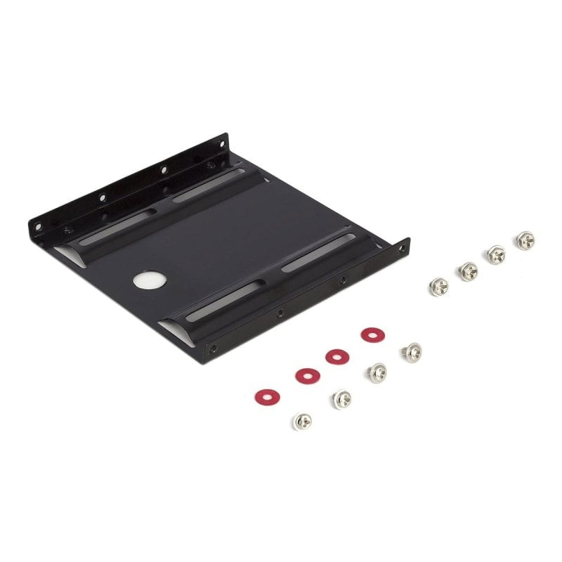 L'EM7001 Support de montage de 3 5 pouces pour un disque dur SSD de 2 5 pouces vous aide à installer un disque dur SSD de 2 5 pouces dans un boîtier ou emplacement PC pour disque dur de 3 5 pouces. Vissez le disque dur SSD de 2 5 pouces sur le support et montez-le dans un boîtier de 3 5 pouces ou dans lordinateur.Spécifications Détails techniques Couleur du produit Noir Poids et dimensions Poids 60 g Largeur 100 mm Profondeur 100 mm Hauteur 10 mm Informations sur l'emballage Vis incluses Oui Largeur du colis 120 mm Profondeur du colis 190 mm Hauteur du colis 10 mm Poids du paquet 90 g