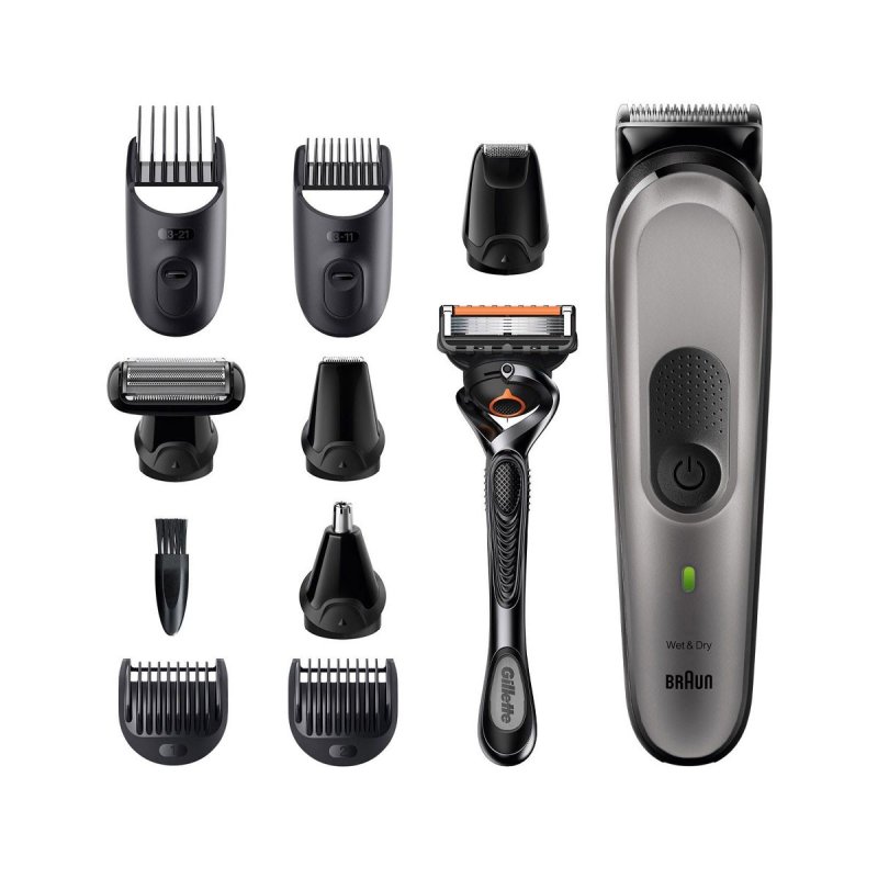 Aparador Braun MGK7320 Recorte 0,5-21mm 10 en 1 Impermeable Batería 100 min Fusion5