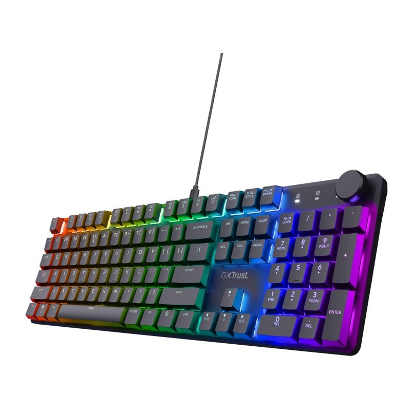Teclado mechanisch Trust GXT 866 Torix QWERTZ LED Schwarz Kabelgebunden