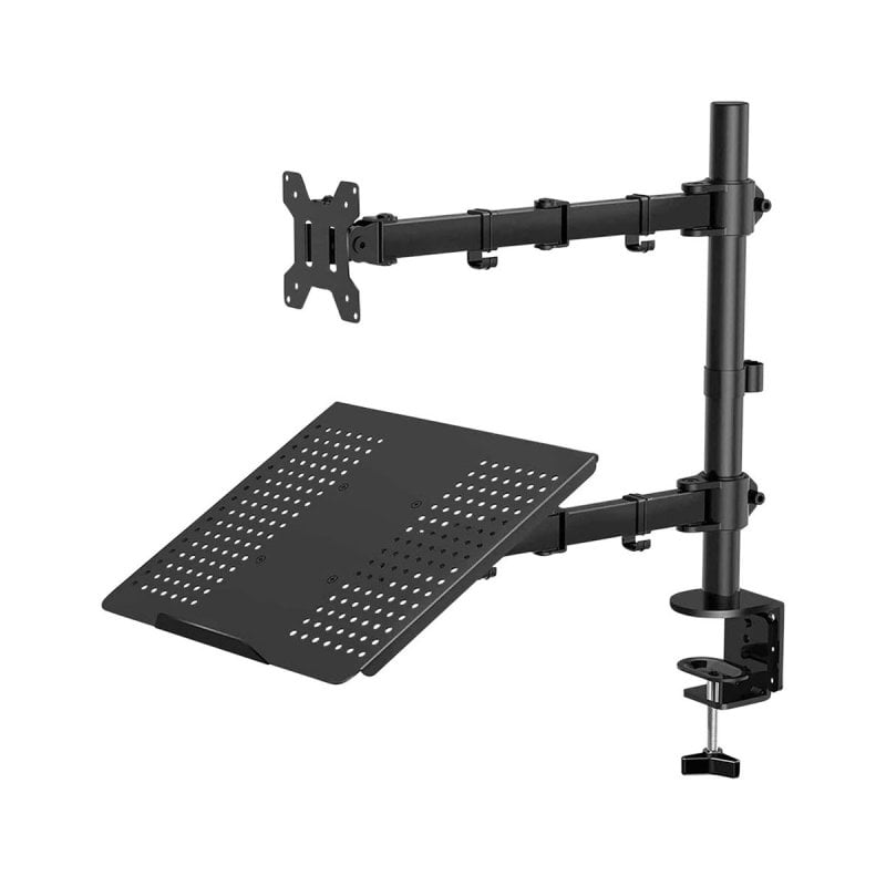 Image of 1Life 1IFESPT132717LT Supporto da scrivania per monitor da 27" e laptop da 17,3" VESA, braccio articolato, gestione cavi, nero cod079