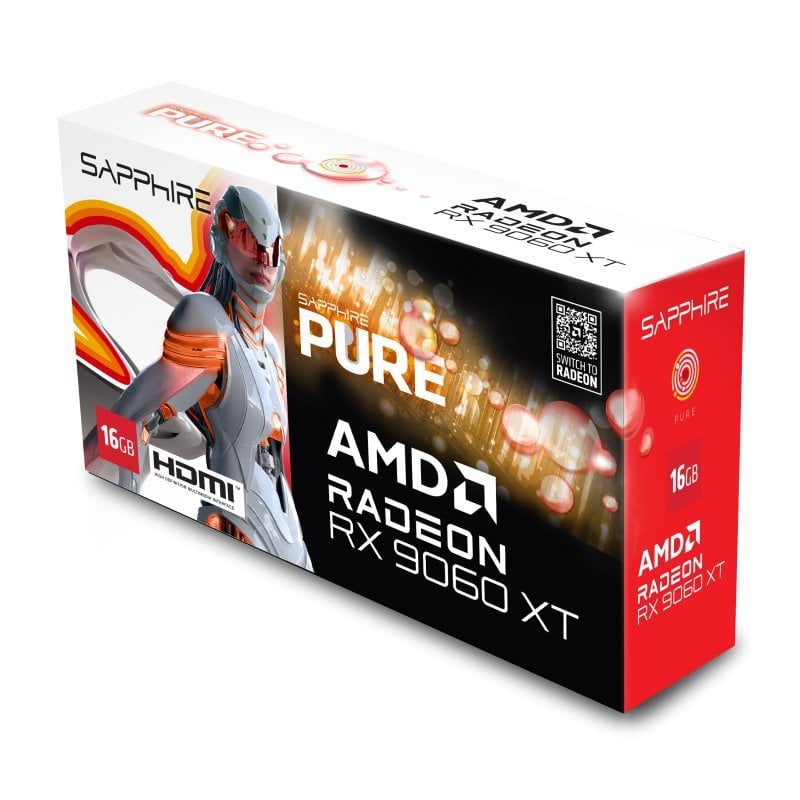 Scheda grafica Sapphire Radeon RX 9060 XT 16 GB GDDR6 Dual-X con