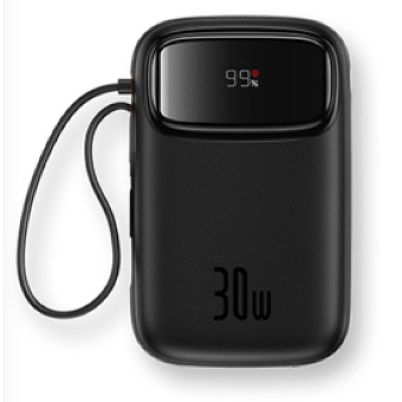 Image of Power Bank Baseus Qpow 2 10000 mAh 30W Nero Power Delivery Ricarica rapida cod079