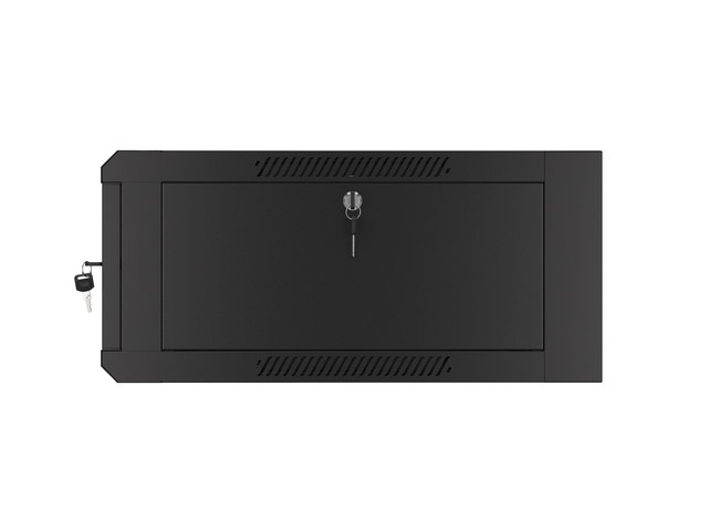 Bastidor de pared Lanberg WFFA-5604-10B 4U 60kg Rieles de rack Negro Cristal Templado
