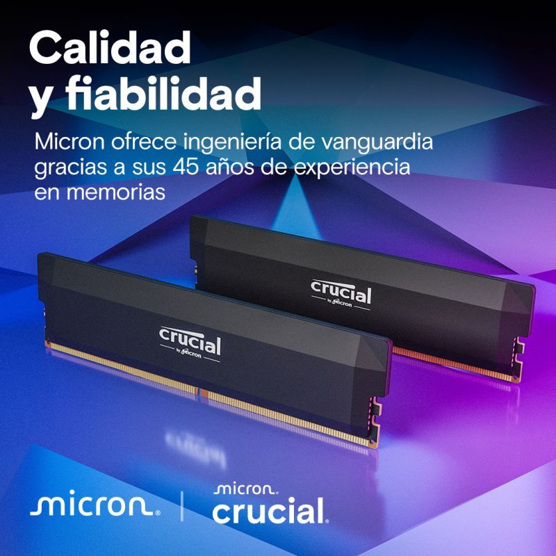 Memoria RAM Crucial 64GB DDR5 6000MHz 2x32GB DIMM XMP 3.0 EXPO