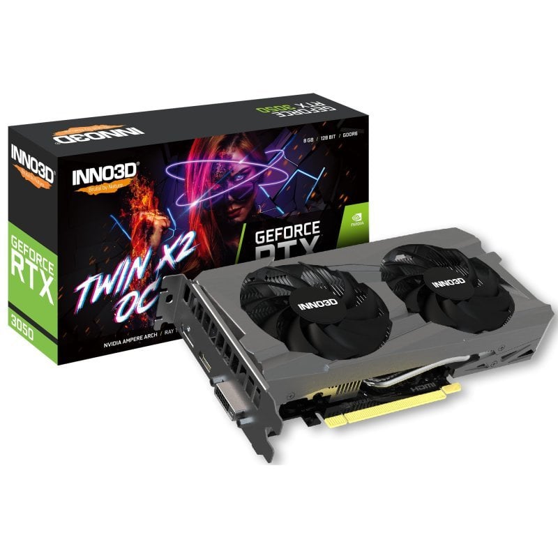 Image of Scheda grafica Inno3D GeForce RTX 3050 Twin X2 OC 8 GB GDDR6 PCIe 4.0 Ray-Tracing cod079