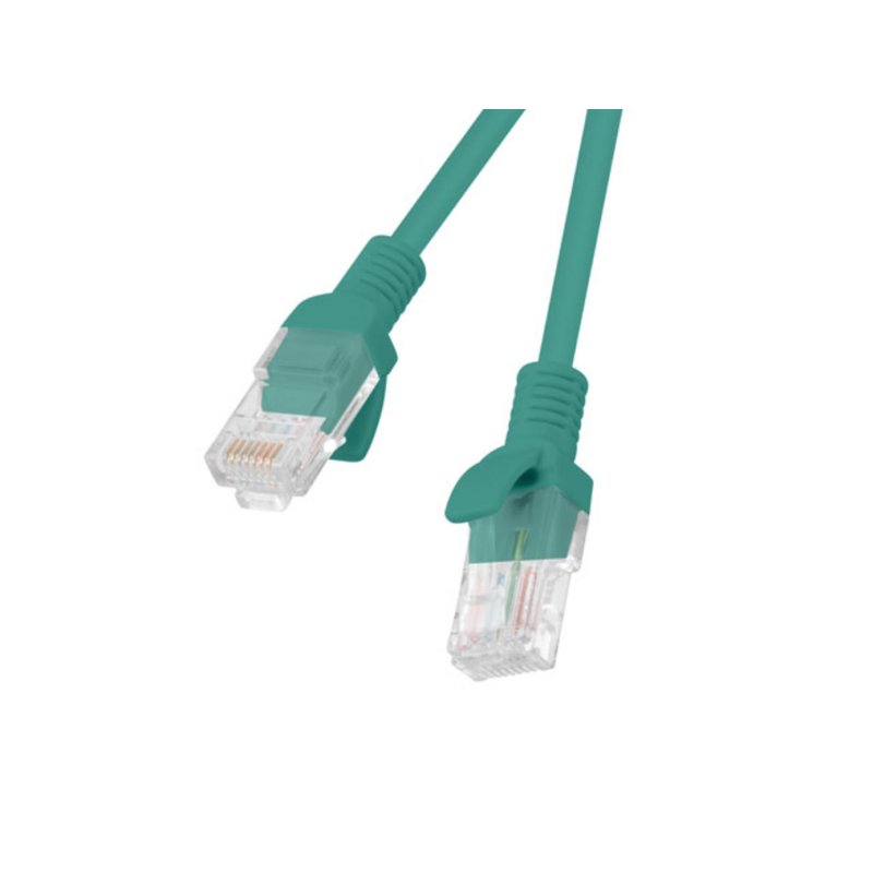Image of Cavo Lanberg PCU6-10CC-0100-G 1m Cat6 U/UTP Verde RJ-45-RJ-45 Cavo di Rete cod079