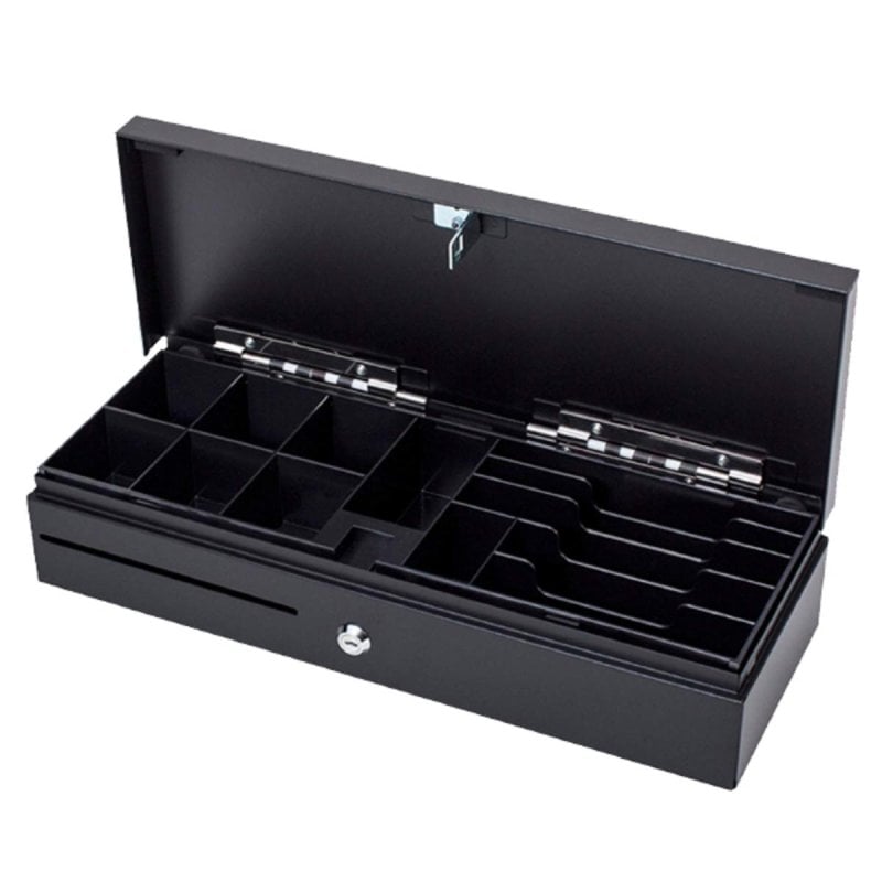 Image of Cassetto Porta Contanti Mustek LB-170A Acciaio Inox Nero 460x170x100mm cod079