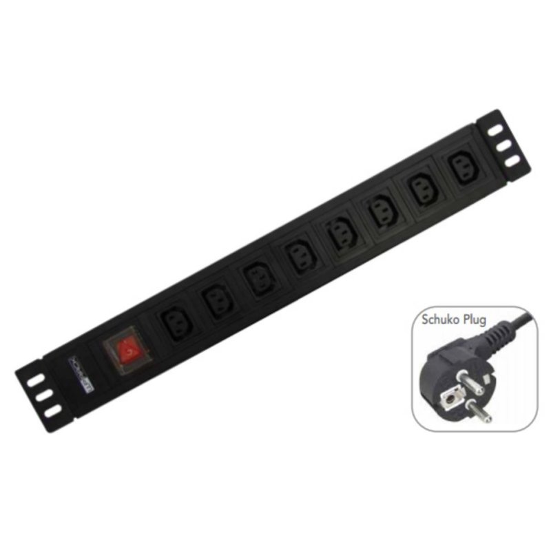 Wp-Merchandise Steckdosenleiste Wp Merchandise Wp Wpn-Pdu-G05-08 8 Steckplätze Schalter Schutz Aluminium