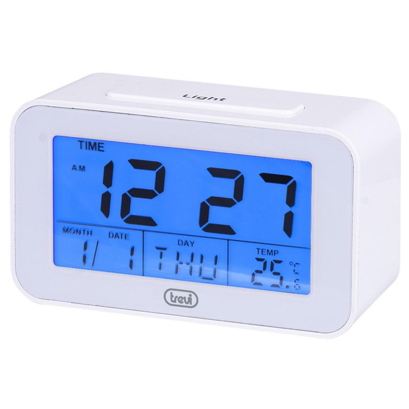 Image of Orologio Sveglia Digitale Trevi SLD 3P50 Rettangolare Bianco LCD Blu cod079