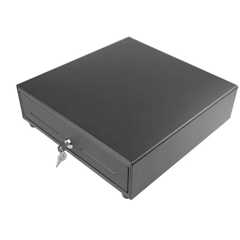 Image of Cassetto Contanti Posiflex CP-410UN 410mm Nero Metallo 5-12V Cassetto Contanti Posiflex CP-410UN 410mm Nero Metallo 5-12V cod079