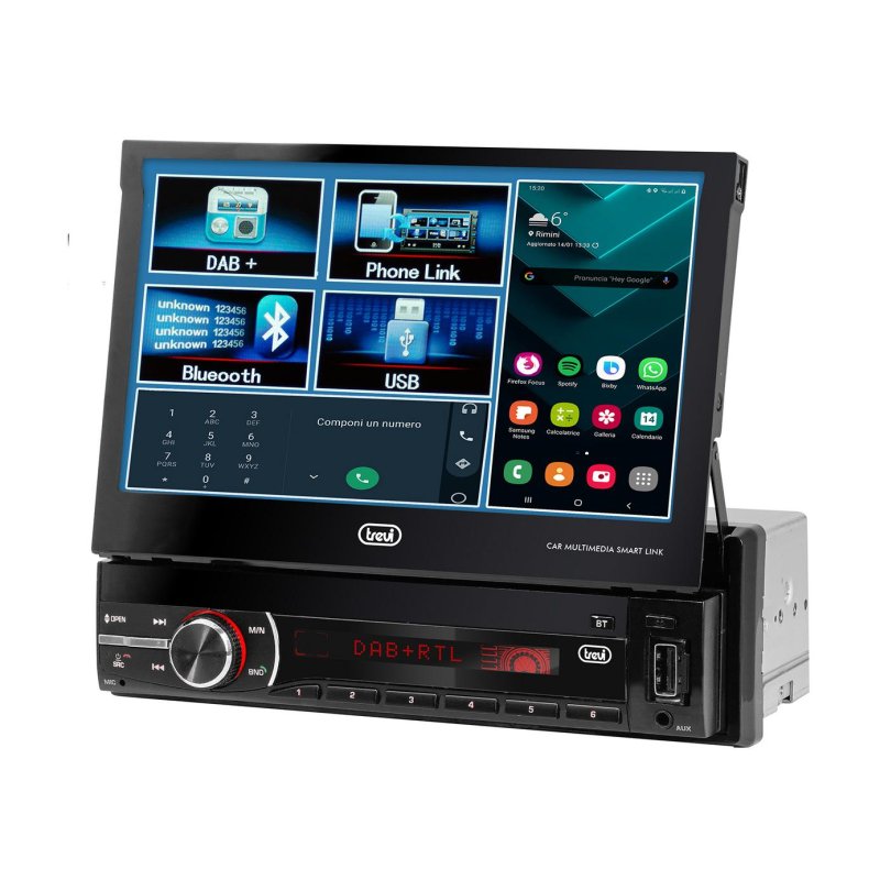 Image of Autoradio Trevi MDV 6380 DAB Nero 1 DIN 200W 4 Canali 7" TFT Autoradio Trevi MDV 6380 DAB Nero 1 DIN 200W 4 Canali 7" TFT cod079