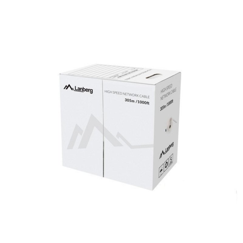 Image of Cavo Lanberg LCU5-12CU-0305-G Cat5e U/UTP Verde 305m Cavo Rete cod079