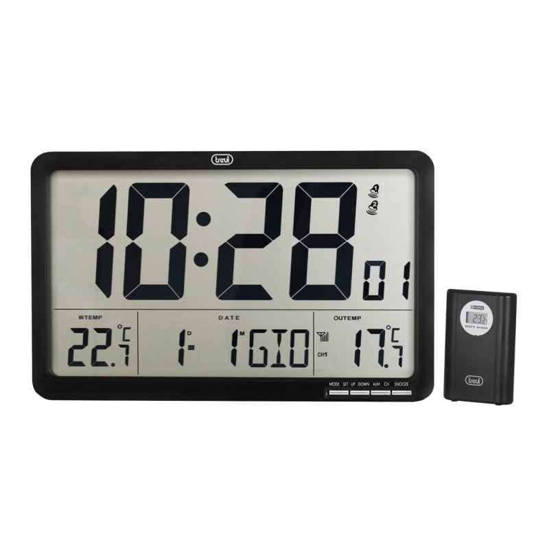 Image of Termometro Trevi OM 3560 RC Nero Interno Esterno LCD Termometro AA Batteria Alcalina cod079