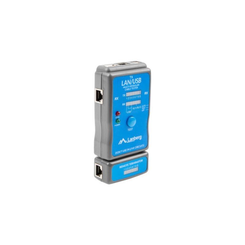 Image of Comprobador Alimentazione PoE Lanberg NT-0403 RJ-11 RJ-45 USB Coassiale Blu cod079