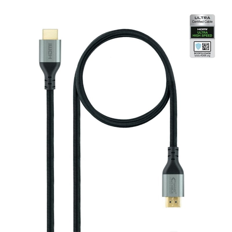 Profitez d'une connexion fluide et de haute qualité avec le Câble HDMI 2.1 Nanocable conçu pour des performances audio et vidéo exceptionnelles. Que vous soyez gamer professionnel de l'audiovisuel ou simplement un passionné de cinéma ce câble est votre allié idéal.Caractéristiques Câble HDMI 2.1 NanocableTransfert de données ultrarapide. Dotez-vous d'une bande passante pouvant atteindre 48 Gbps permettant de profiter de vidéos en 8K à 60Hz et 4K à 120Hz pour une expérience visuelle immersive sans compromis.Compatibilité avancée. Le câble prend en charge eARC pour une qualité audio améliorée et est compatible avec HDR garantissant des couleurs éclatantes et des contrastes saisissants.Conception robuste. Avec des connecteurs en aluminium de haute qualité blindés de l'or ce câble est conçu pour résister à des années d'utilisation tout en minimisant les interférences.Facilité d'utilisation. Prêt à l'emploi il suffit de connecter le câble à vos appareils pour des performances impeccables que ce soit pour le jeu le...