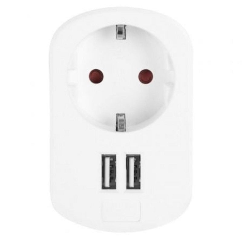 Image of Enchufe Orbegozo EN 1200 1 Toma Schuko 2 USB Orbegozo Enchufe cod079