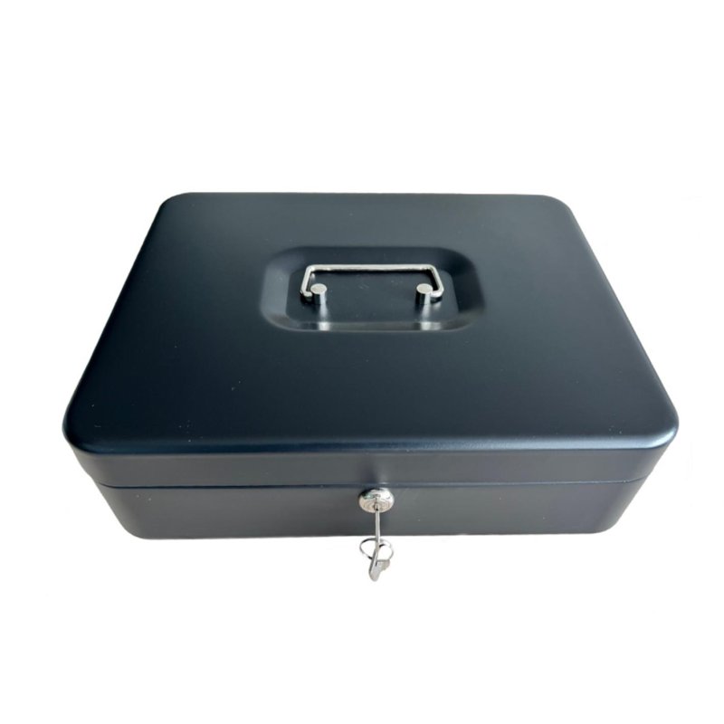 Image of Cassetto Portadenaro Premier CB-48 Manuale Nero Metallico 325x270x125mm cod079