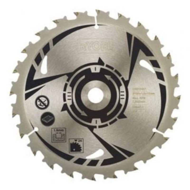 Image of Lama per Sega a Gattuccio Ryobi CSB184A1 184mm 24 Denti Carburo di Tungsteno cod079
