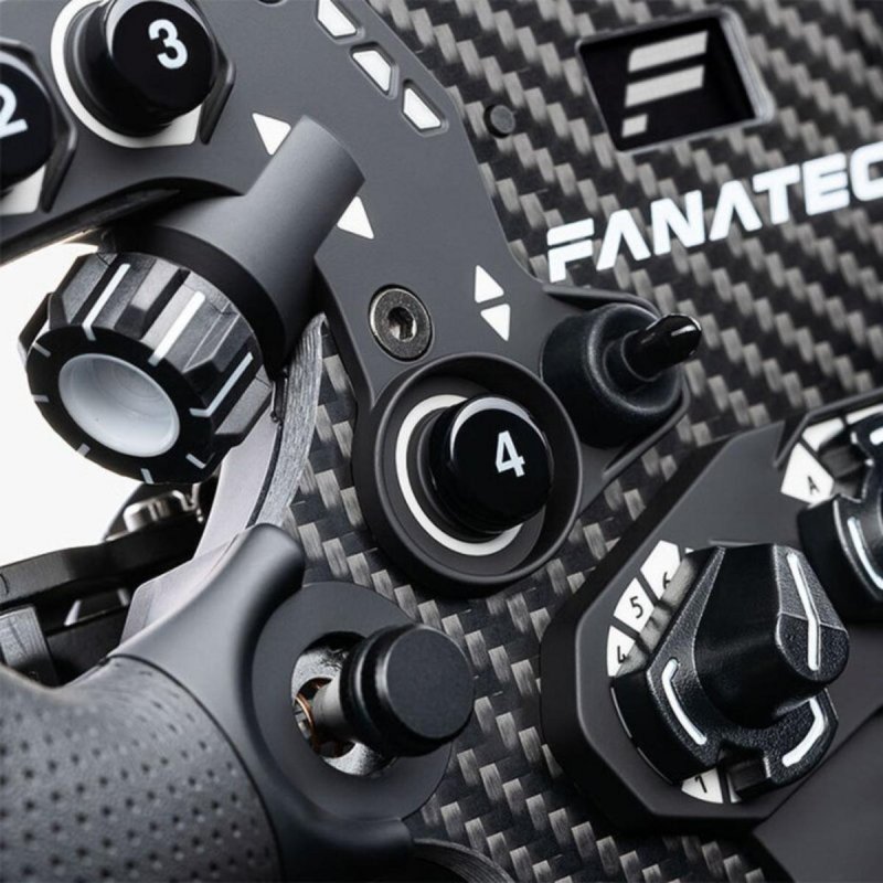 Volante in fibra di carbonio Fanatec ClubSport Formula V2.5 X con 11 pulsanti, display OLED, LED RGB Volante in fibra di carbonio Fanatec ClubSport Formula V2.5 X con 11 pulsanti, display OLED, LED RGB