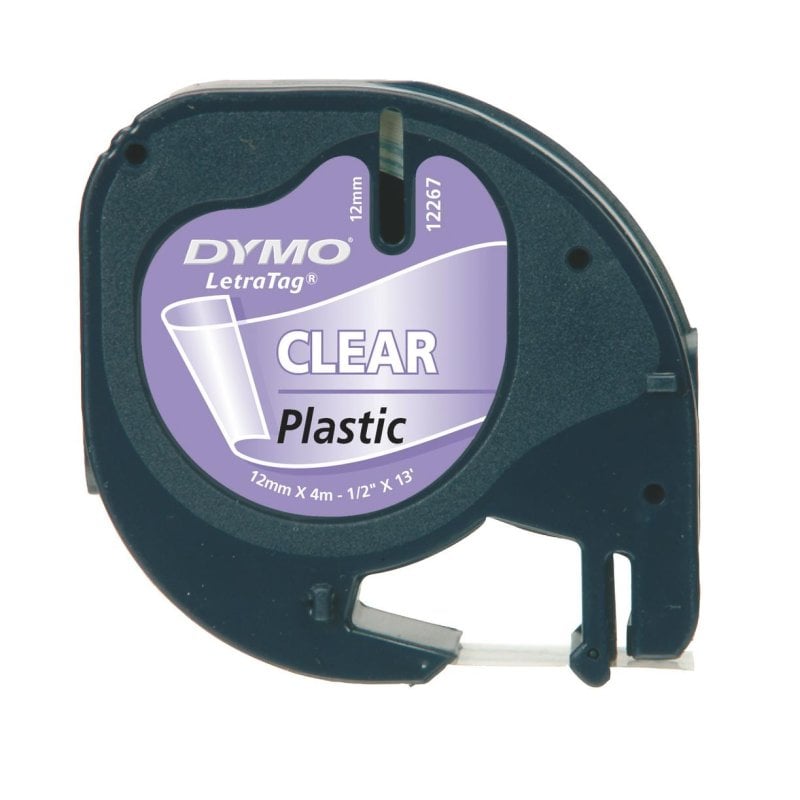 Image of Nastro Etichettatrice DYMO S0721530 Nero su Trasparente 12mm x 4m Nastro Etichettatrice DYMO S0721530 Nero su Trasparente 12mm x 4m cod079