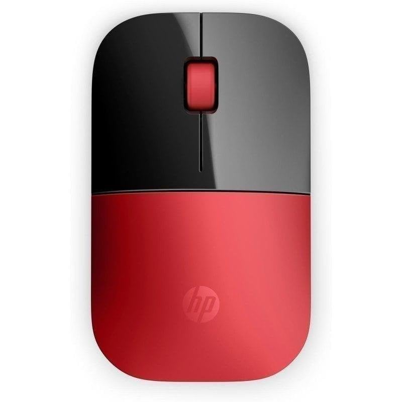 Ratón HP Z3700 sem fios 1200 DPI vermelho ambidestro design elegante