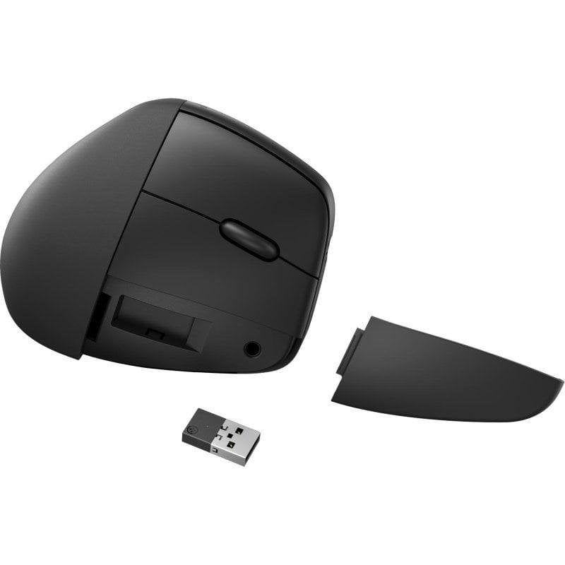 Ratón HP 925 Ergo Vertical Inalámbrico RF Wireless Bluetooth 4000 DPI Negro Reposamuñecas