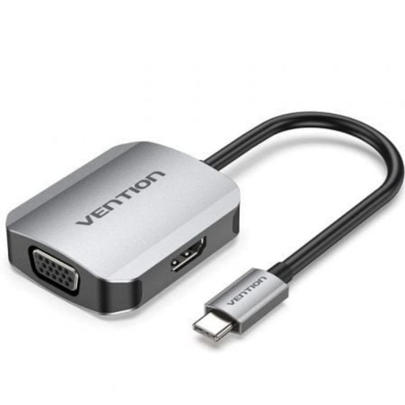 Image of Convertitore Vention TDIHB USB-C HDMI VGA 15cm Argento Convertitore Vention TDIHB USB-C HDMI VGA 15cm Argento cod079