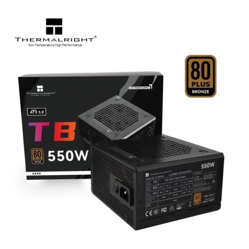 Image of Alimentatore Thermalright TR-TB550S 550W 80 PLUS Bronze ATX 3.0 Alimentatore Thermalright TR-TB550S 550W 80 PLUS Bronze ATX 3.0 cod079
