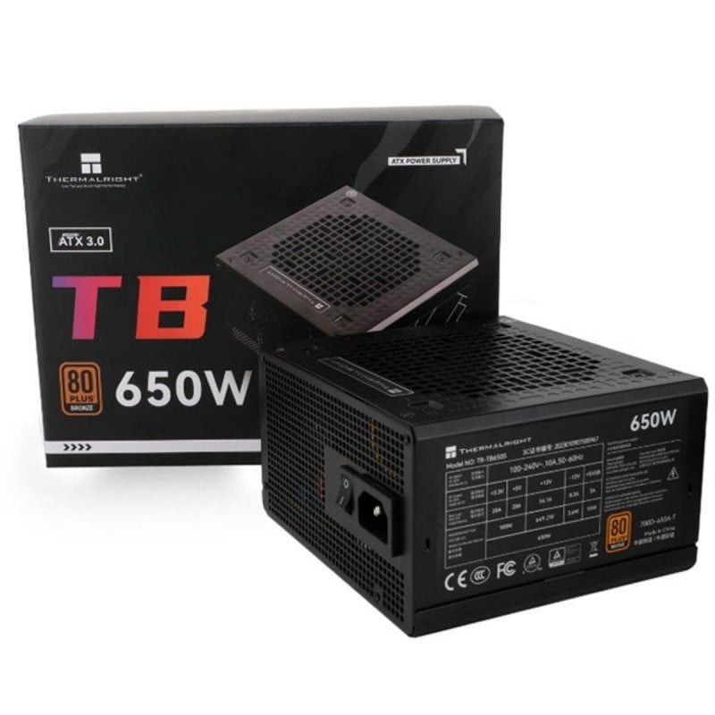 Image of Alimentatore ThermalRight TR-TB650S 650W 80 PLUS Bronze ATX 3.0 Alimentatore ThermalRight TR-TB650S 650W 80 PLUS Bronze ATX 3.0 cod079